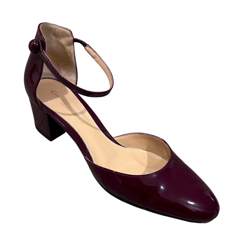 Gianvitto Rossi Ankle Strap Block Heel, Size 37.5